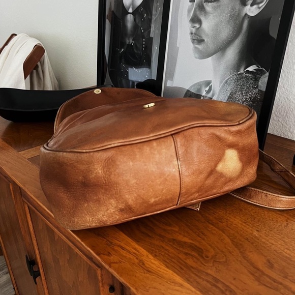 100% GENUINE LEATHER RESTORED VINTAGE 1960s MESSENGER BAG - Picture 3 of 8
